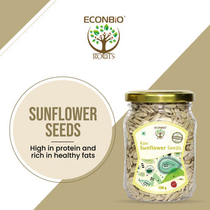 ECONBIO ROOTS 100% Natural Raw Sunflower Seeds 150g (Pack of 2)