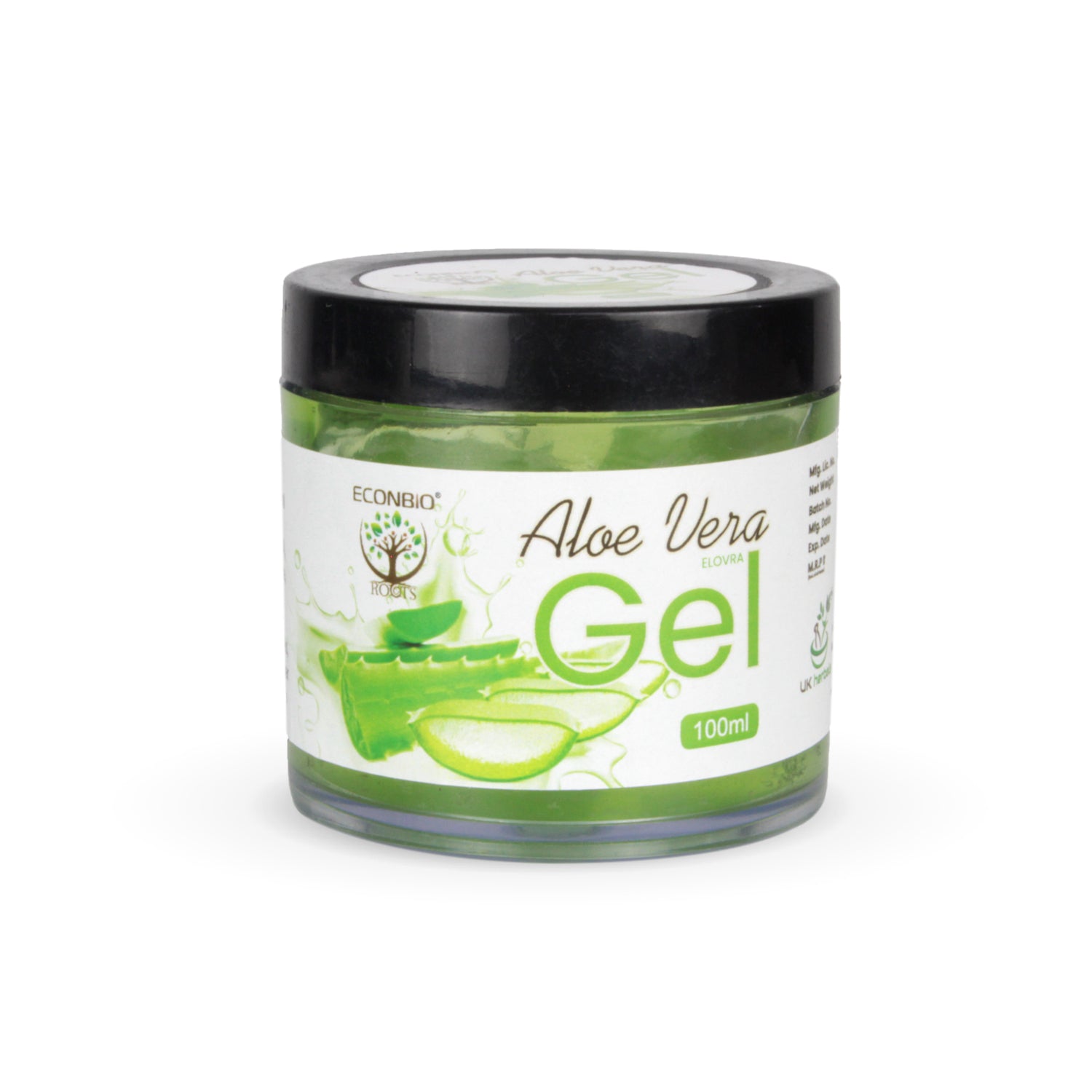 Econbioroots 100% Natural Aloe Vera Gel For Face & Skin 100g