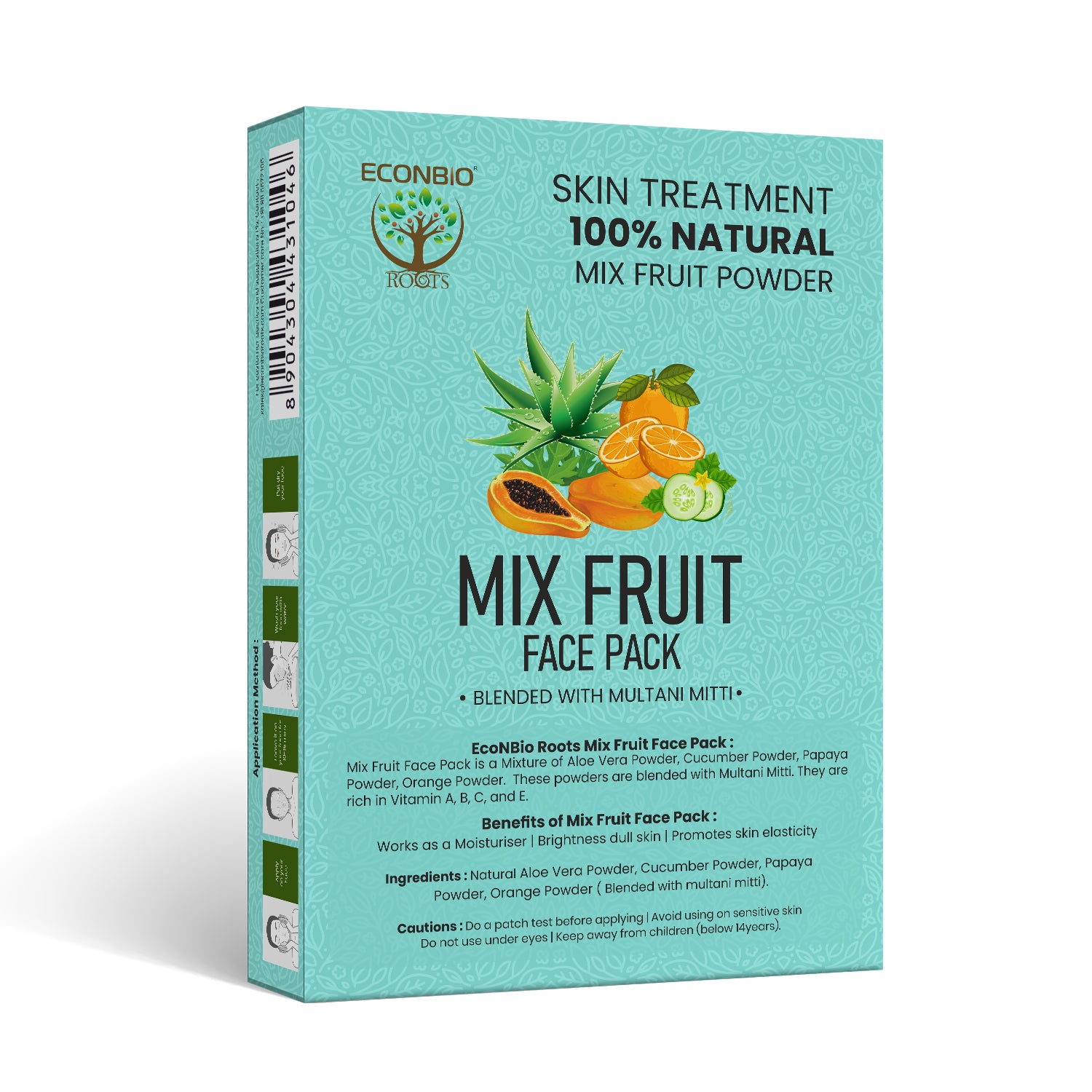 ECONBIO ROOTS 100% Natural Mix Fruit Face Pack 50g (Pack of 3)