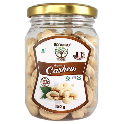 ECONBIO ROOTS Certified 100% Organic Cashews ( KAJU) 150g | Organically Grown