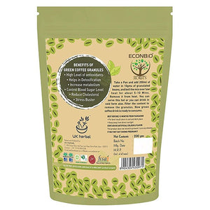 ECONBIO ROOTS Green Coffee Granules | Natural Immunity Booster | Weight Loss Management | 200g