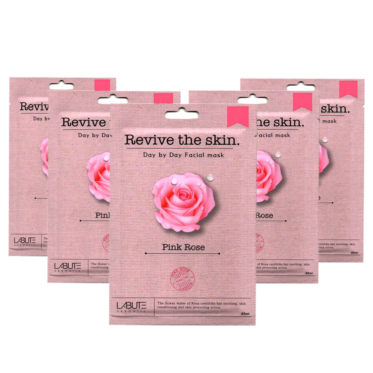 ECONBIO ROOTS Labute Pink Rose Facial Mask (Pack of 5)