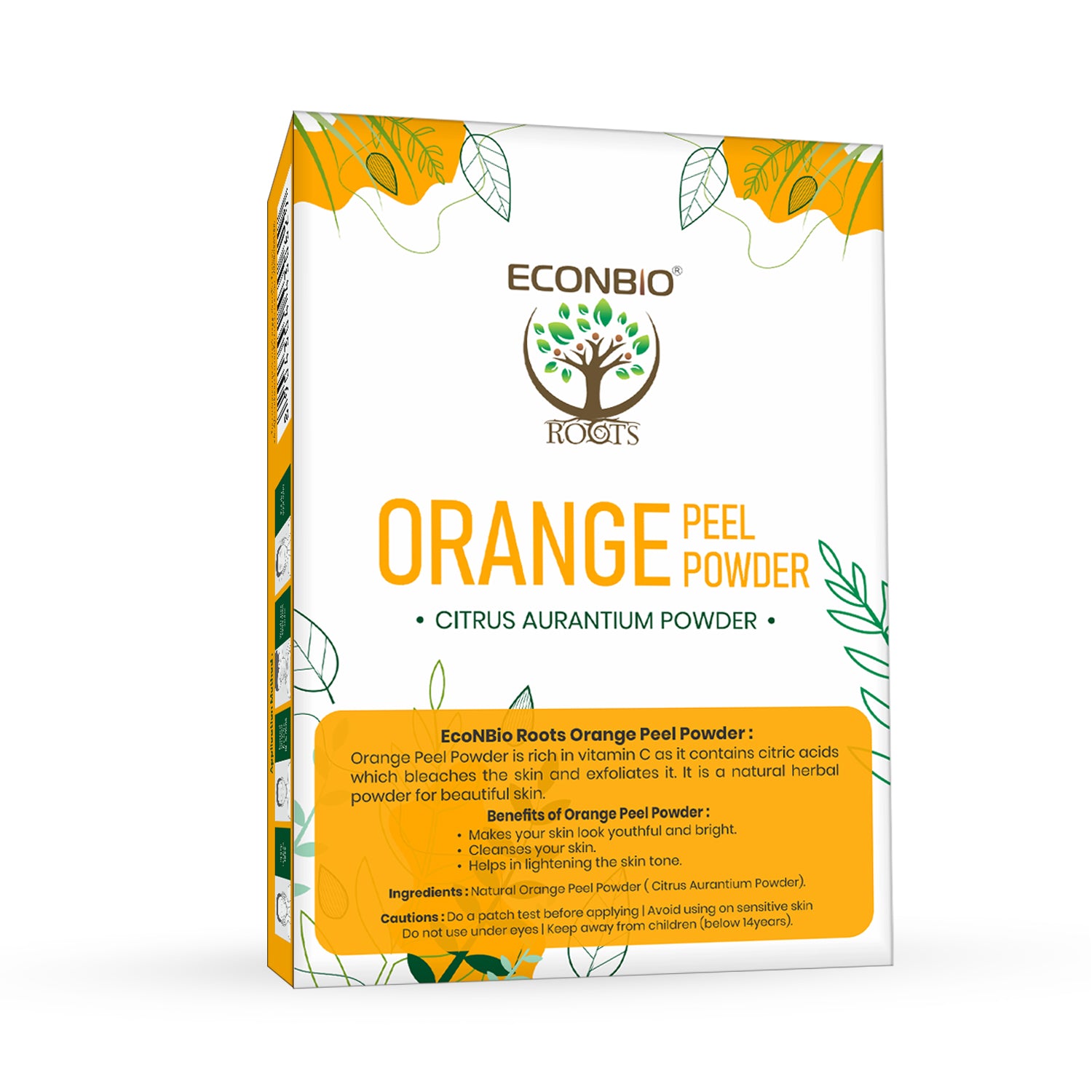 ECONBIO ROOTS Natural Skin Care Combo (Orange Peel 50g & Chandan Powder 50g)