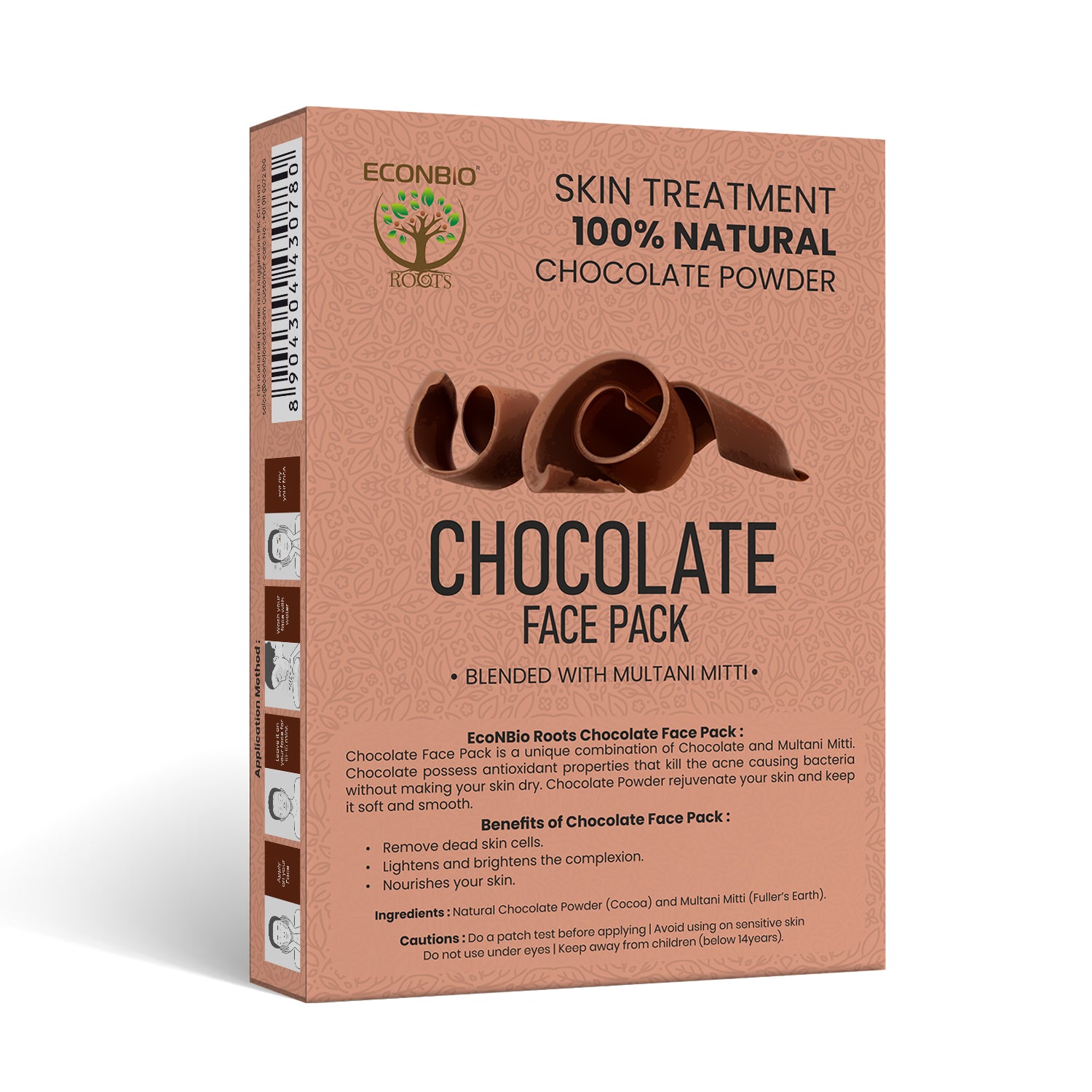 ECONBIO ROOTS 100% Natural Chocolate Face Pack 50g (Pack of 3)