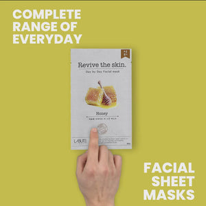 ECONBIO ROOTS Korean Skin Smoothing Honey Facial Sheet Mask, 23ml (Pack of 5)