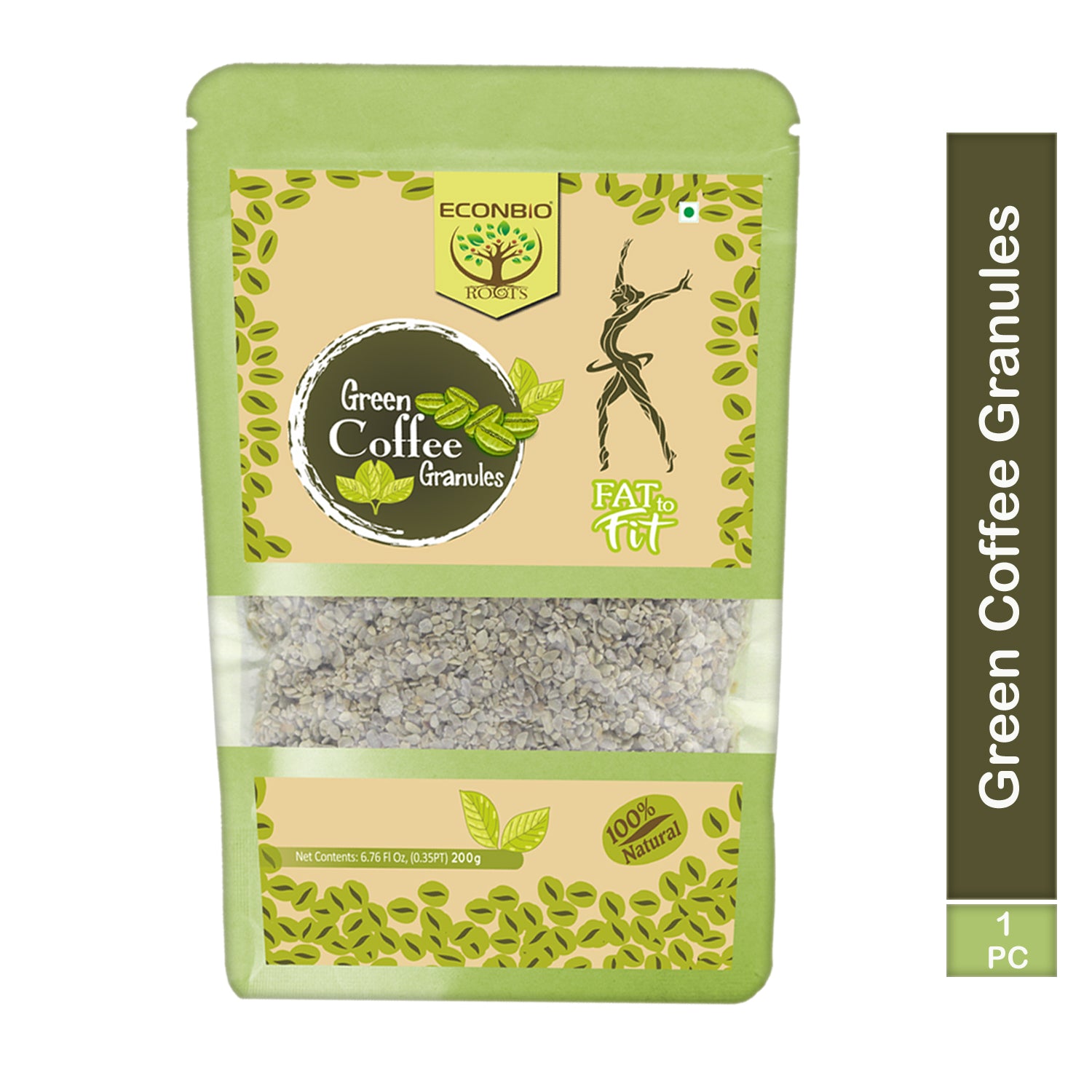 ECONBIO ROOTS Green Coffee Granules | Natural Immunity Booster | Weight Loss Management | 200g