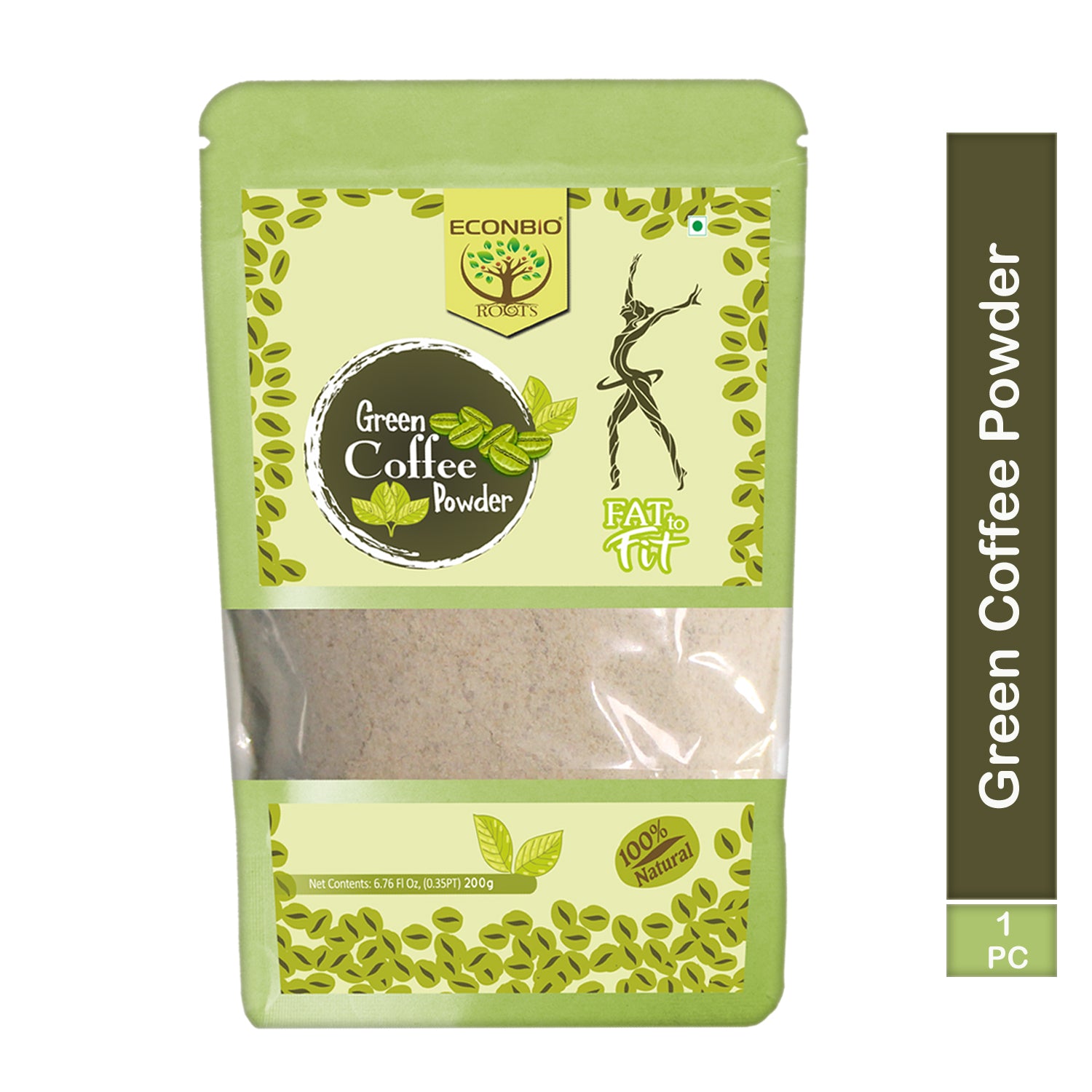 ECONBIO ROOTS Green Coffee Powder | Natural Immunity Booster | Weight Loss Management | 200g