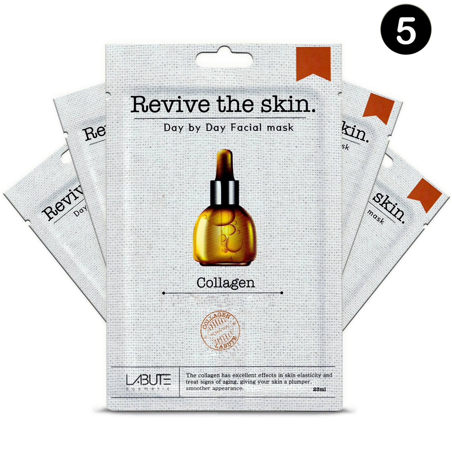 ECONBIO ROOTS Labute Collagen Facial Mask (Pack of 5)