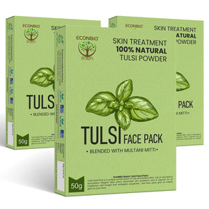 ECONBIO ROOTS 100% Natural Tulsi Face Pack 50g (Pack of 3)