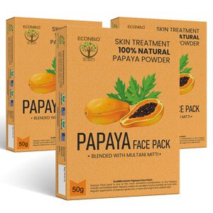 ECONBIO ROOTS 100% Natural Papaya Face Pack 50g (Pack of 3)