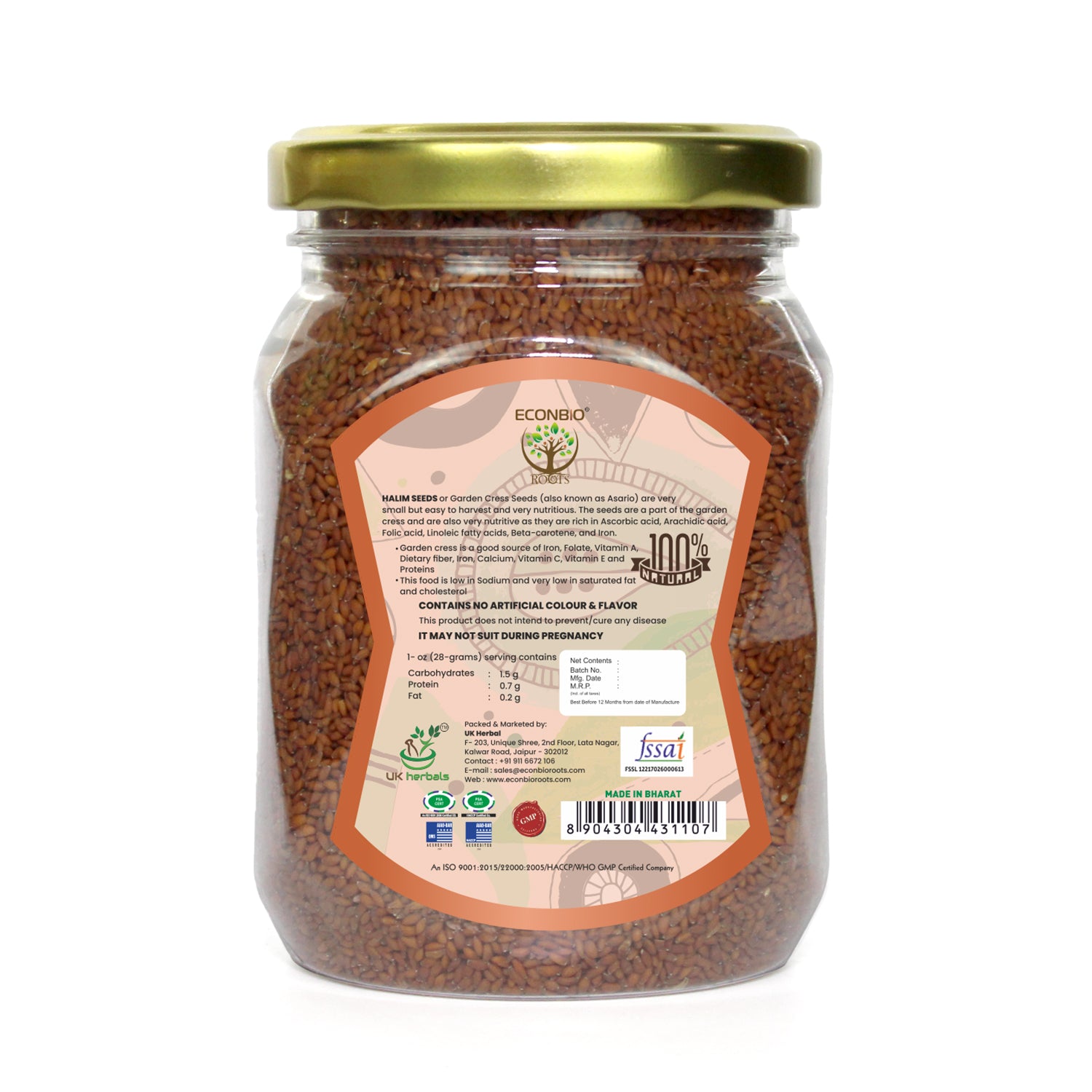 ECONBIO ROOTS Natural Seeds Combo (Chia 200g & Halim Seeds 200g)